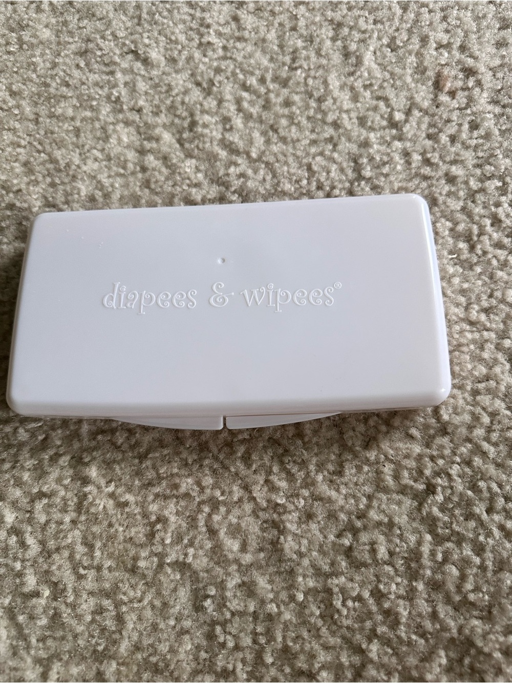 diapers & wipees White Travel Wipe Case